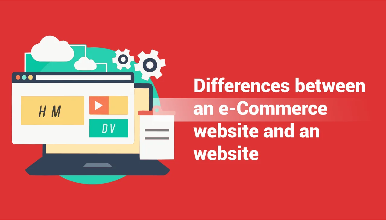 Sitio de comercio y un sitio web